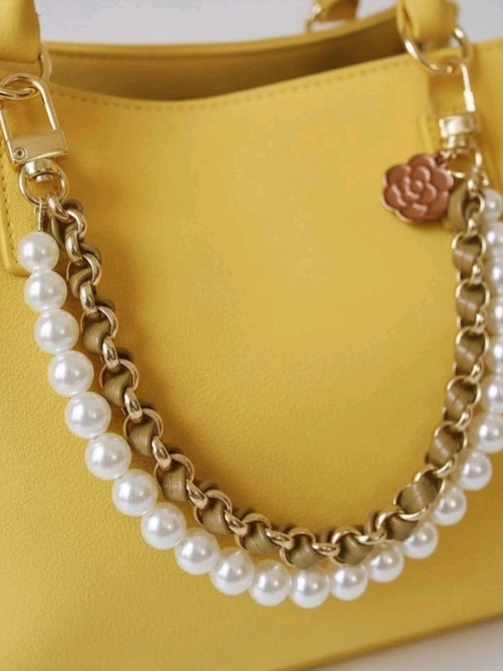 Double Layer Bag Accessory Btown ,Gold Plated  Keychain Wrist Strap Phone Strap